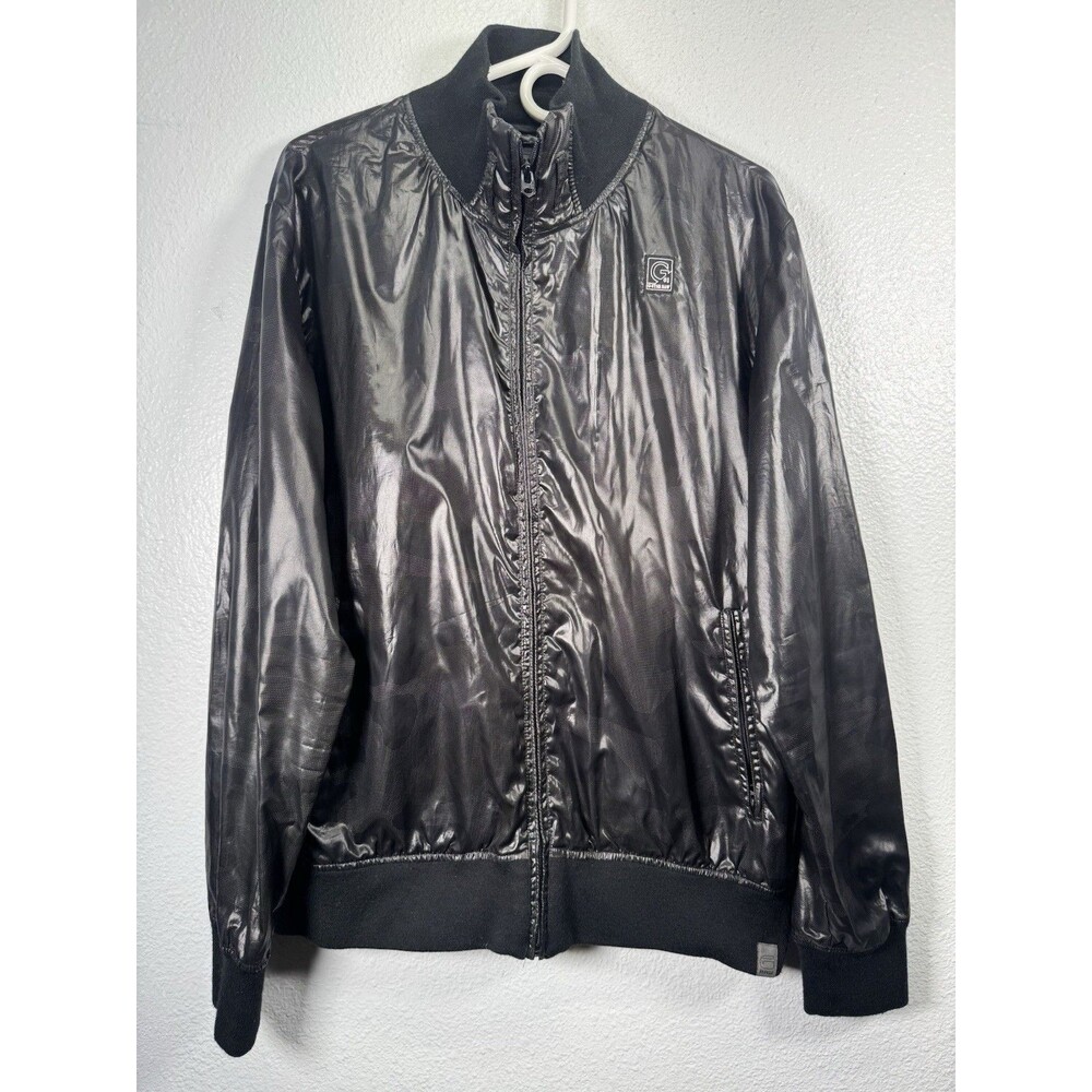 G-Star Raw Men's Black Camo Design XL Full Zip Polyester Jacket